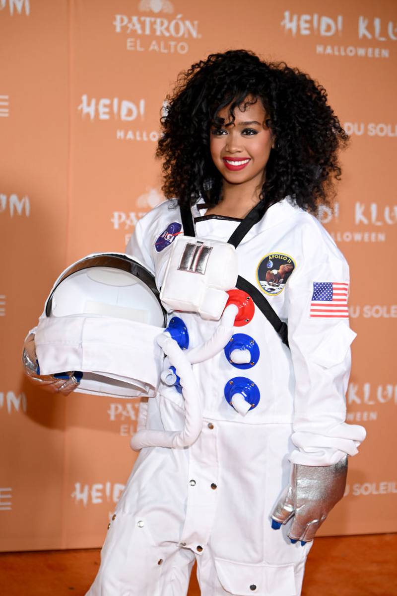 NEW YORK, NEW YORK - OCTOBER 31: H.E.R. attends Heidi Klum's 22nd Annual Halloween Party presented by Patron El Alto at Marquee on October 31, 2023 in New York City. (Photo by Noam Galai/Getty Images for Heidi Klum)