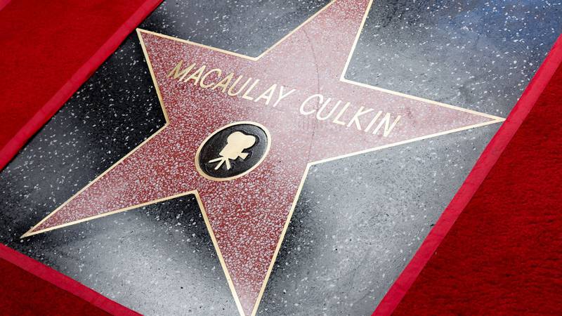 HOLLYWOOD, CALIFORNIA - DECEMBER 01: View of Macaulay Culkin's star during the ceremony honoring Macaulay Culkin with a Star on the Hollywood Walk of Fame on December 01, 2023 in Hollywood, California. (Photo by Amy Sussman/Getty Images)