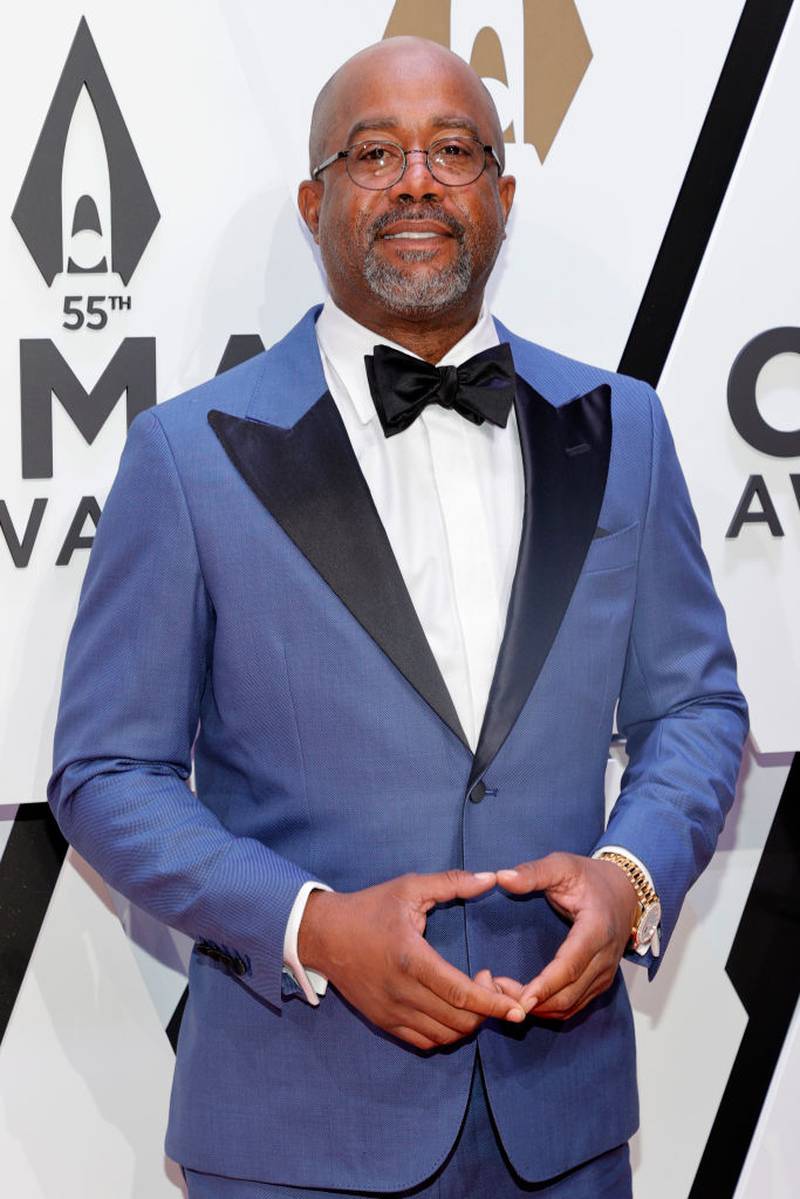 NASHVILLE, TENNESSEE - NOVEMBER 10: Darius Rucker attends the 55th annual Country Music Association awards at the Bridgestone Arena on November 10, 2021 in Nashville, Tennessee. (Photo by Jason Kempin/Getty Images)