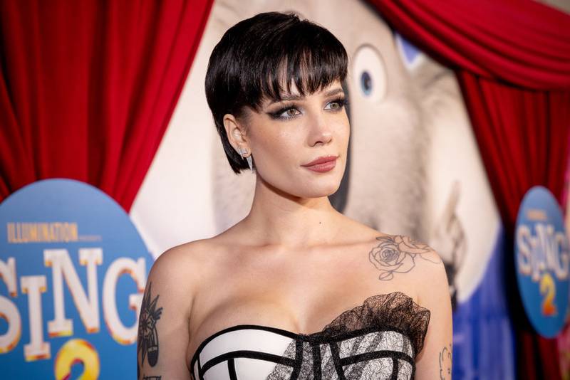 LOS ANGELES, CALIFORNIA - DECEMBER 12: Halsey attends the premiere of Illumination's 'Sing 2' on December 12, 2021 in Los Angeles, California. (Photo by Emma McIntyre/Getty Images)