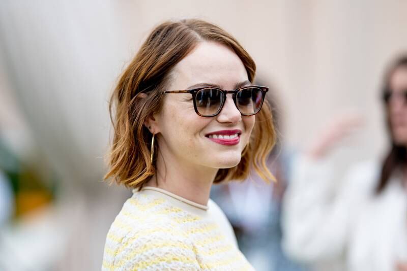 JERSEY CITY, NEW JERSEY - JUNE 03: Emma Stone attends the 2023 Veuve Clicquot Polo Classic at Liberty State Park on June 03, 2023 in Jersey City, New Jersey. (Photo by Roy Rochlin/Getty Images)