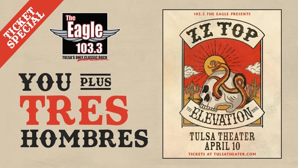 TICKET SPECIAL ALERT:  You + Tres Hombres Package to See ZZ Top at the Tulsa Theatre