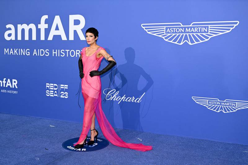CAP D'ANTIBES, FRANCE - MAY 25: Halsey attends the amfAR Cannes Gala 2023 Sponsored by Aston Martin at Hotel du Cap-Eden-Roc on May 25, 2023 in Cap d'Antibes, France. (Photo by Lionel Hahn/Getty Images for Aston Martin)