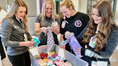 Photos: PJs for Preemies delivers donated clothing and joy to NICU at Hillcrest Medical Center 