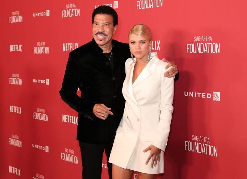 BEVERLY HILLS, CA - NOVEMBER 09:  Honoree Lionel Richie (L) and Sofia Richie attend the SAG-AFTRA Foundation Patron of the Artists Awards 2017 at the Wallis Annenberg Center for the Performing Arts on November 9, 2017 in Beverly Hills, California.  (Photo by Christopher Polk/Getty Images for SAG-AFTRA Foundation )