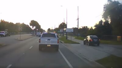 Police: Florida driver seen driving on a sidewalk to avoid rush-hour traffic