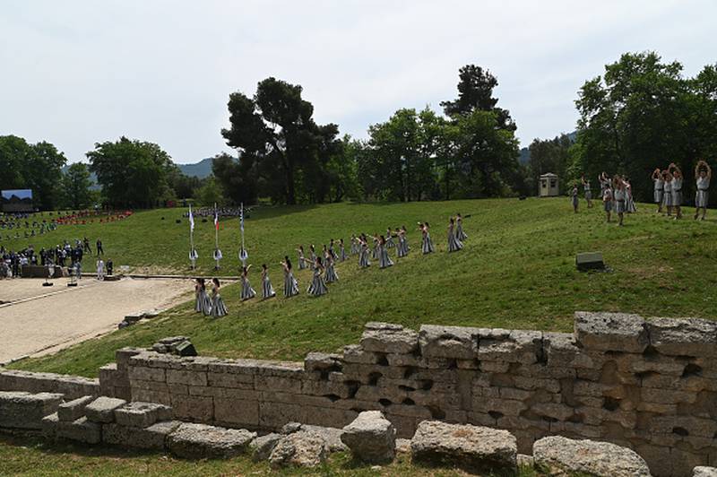 Olympic torch lighting ceremony