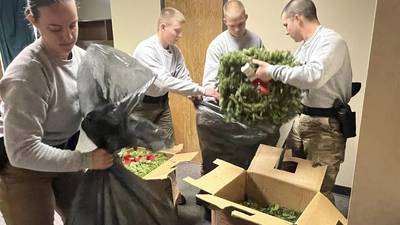 Photos: OHP cadets prepare Christmas wreaths to honor fallen troopers