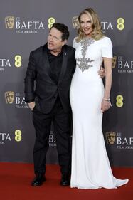 LONDON, ENGLAND - FEBRUARY 18: Michael J. Fox and Tracy Pollan attend the 2024 EE BAFTA Film Awards at The Royal Festival Hall on February 18, 2024 in London, England. (Photo by John Phillips/Getty Images)