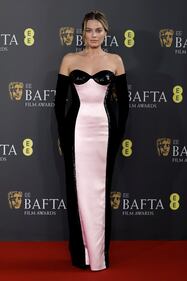 LONDON, ENGLAND - FEBRUARY 18: Margot Robbie attends the 2024 EE BAFTA Film Awards at The Royal Festival Hall on February 18, 2024 in London, England. (Photo by John Phillips/Getty Images)