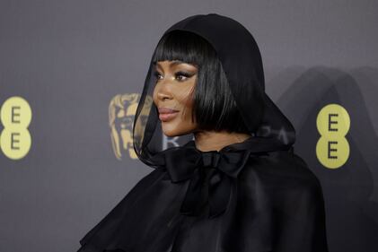 LONDON, ENGLAND - FEBRUARY 18: Naomi Campbell attends the 2024 EE BAFTA Film Awards at The Royal Festival Hall on February 18, 2024 in London, England. (Photo by John Phillips/Getty Images)