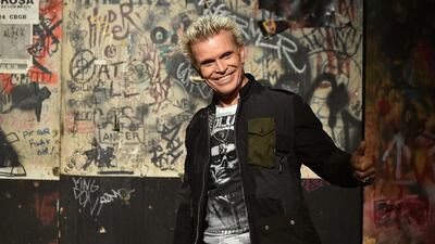 NEW YORK, NY - OCTOBER 09: Billy Idol speaks onstage at CBGB Music & Film Festival 2014 HQ Kickoff event with Keynote Speaker Billy Idol on October 9, 2014 in New York City. (Photo by Theo Wargo/Getty Images for CBGB)