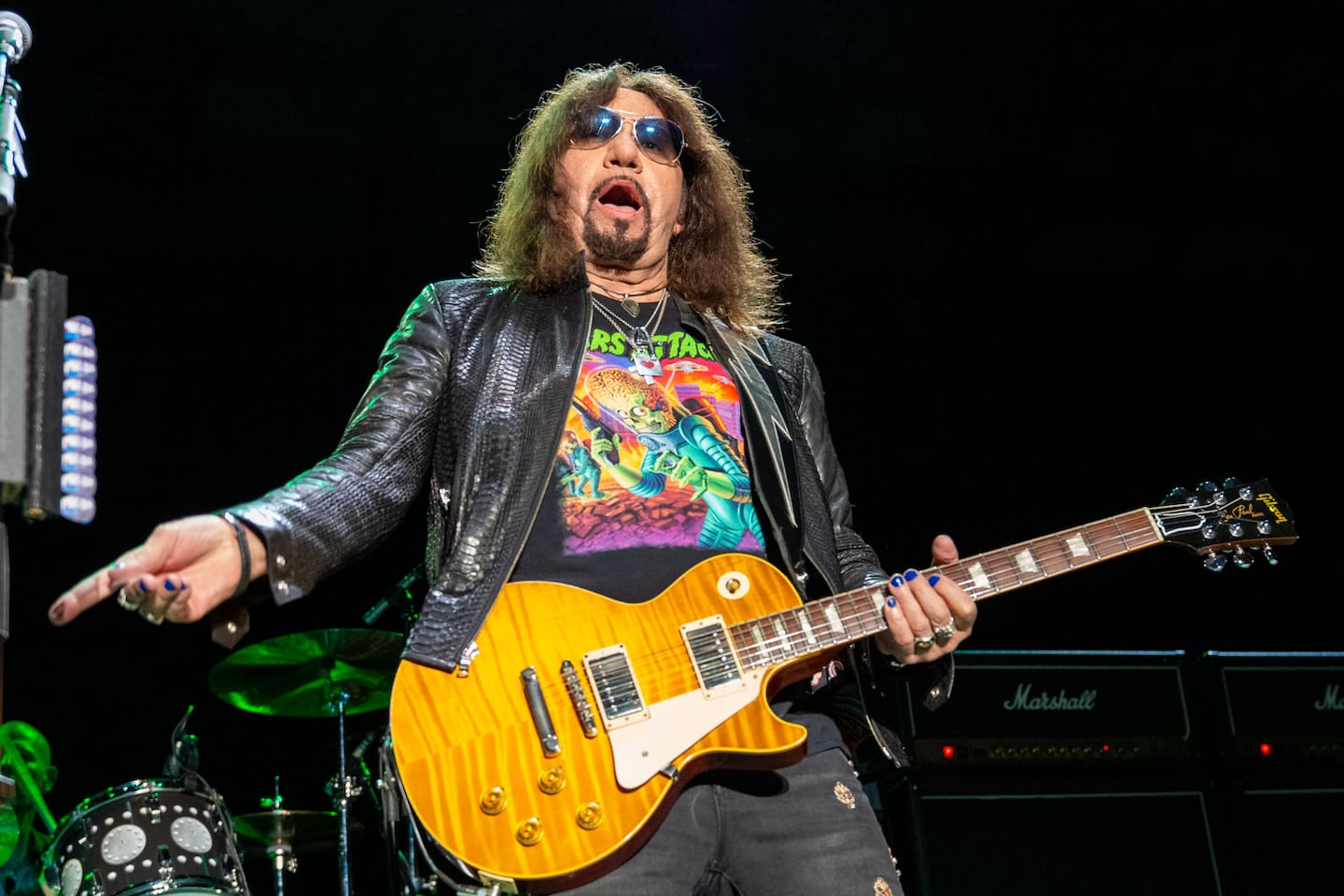 Kiss co-founder and 2014 Rock and Roll Hall of Fame inductee, Ace Frehley opens for Alice Cooper at Charlotte Metro Credit Union. Oct. 7, 2021.