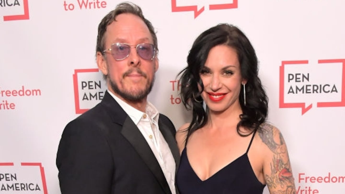 Scott Shriner and his wife Jillian Shriner on the red carpet