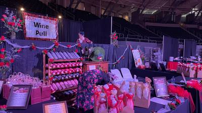 Decorations setup for the Tulsa Boys' Home 2022 Run for the Roses event